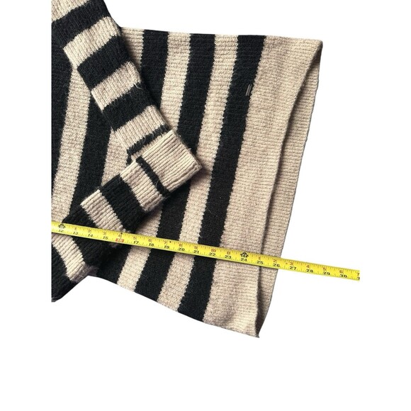 Hollister Striped Turtleneck Sweater Women’s XS Black And Cream Knit - Picture 5 of 7